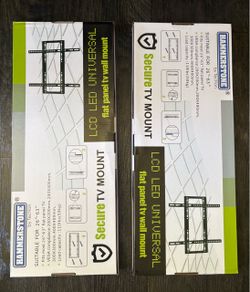 26/63 Universal Flat TV Wall Mount Brackets- 2 pack