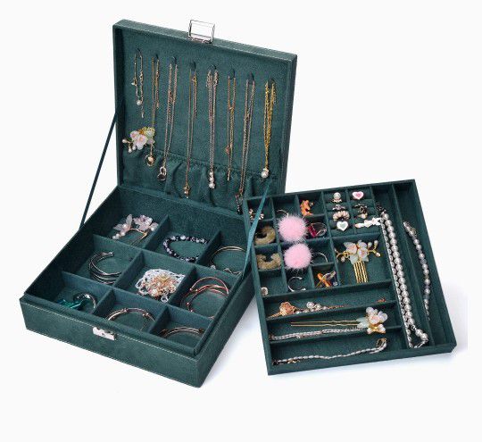 Yanacc Jewelry Organizer Box for Women Girls Wife, Organizer for Jewelry Storage with Multiple Layers

