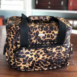 BRAND NEW LEOPARD ZEBRA BEAUTY MEN WOMEN BARBER STYLIST MAKEUP HAIR NAIL LASH PORTABLE PRO STORAGE ORGANIZER JEWELRY BOX TRAIN CASE ROLLING TRAVEL