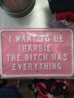 Girly metal Sign