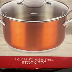 6 Quart Stainless Steel Stock Pot 
