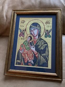Virgin Marry Christ Child Religious Frame12”x15”