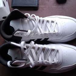 Adidas Hoops 3.0 Mid Top Sneakers White.