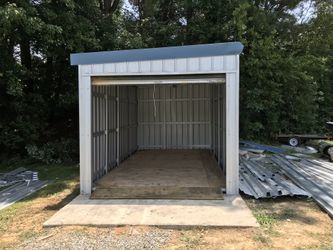 Buildings ten by twenty with roll up door built on sites for you