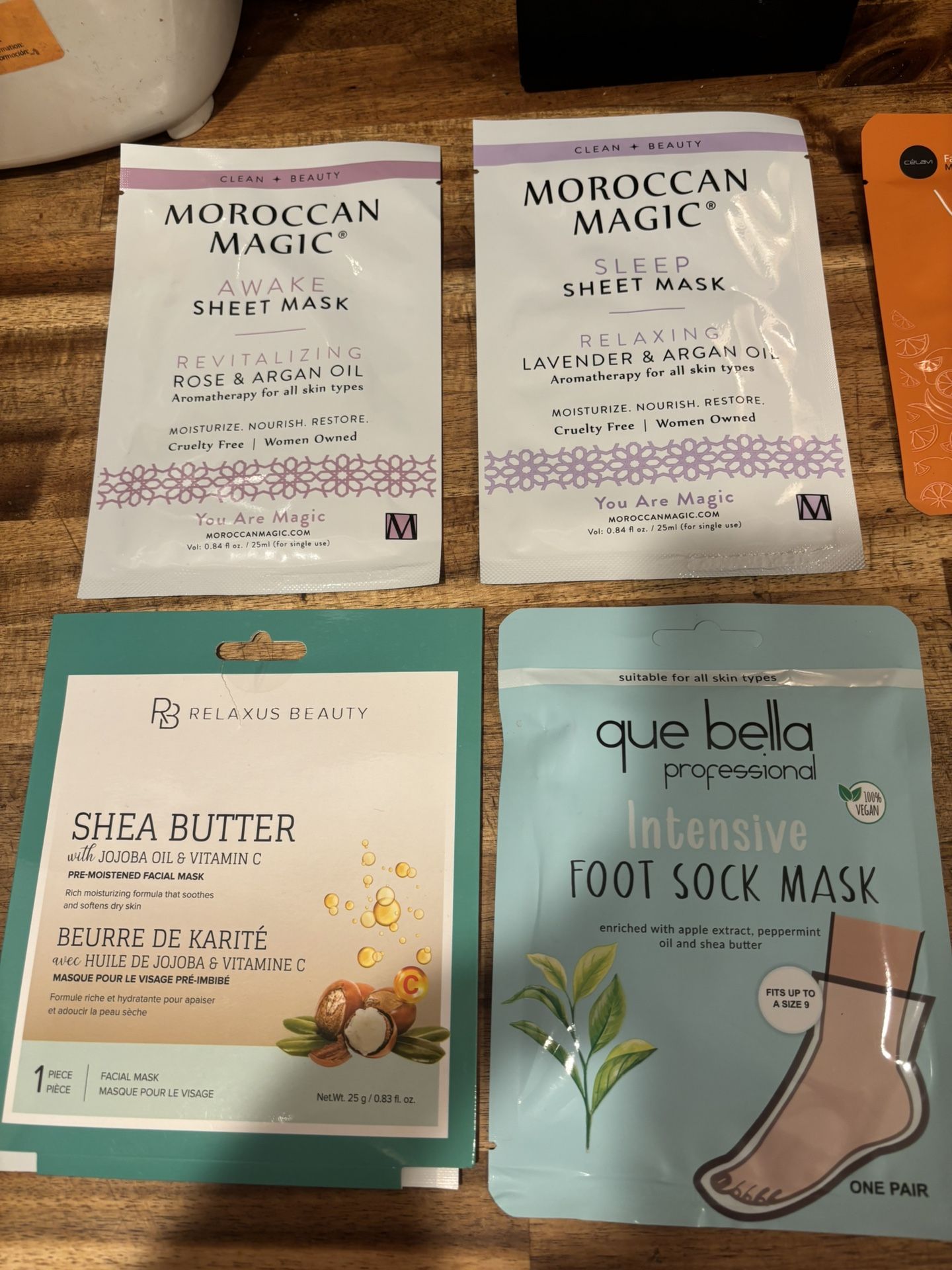 Face Mask’s, Foot Mask And Inhalation Beads
