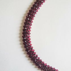 Woven Beaded Bracelet, 7"