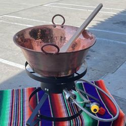 Cazo De Cobre Con Vase I Quemador I Pala I Mangera Nuevo En Especial