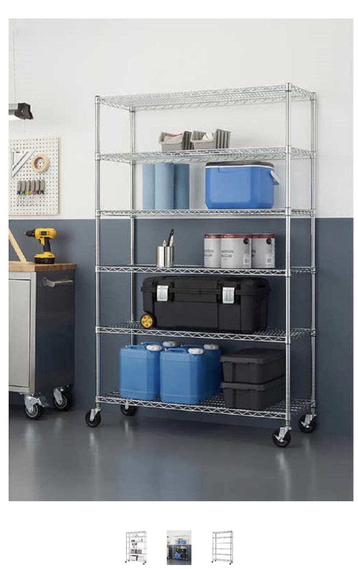Trinity NSF 6Tier Wire Shelving Rack, 48"x18"x72" for Sale in Palm