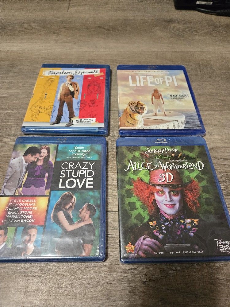 Selling 4 Sealed Blu Ray Movies $2 Each see Photos