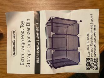 XL pool toy storage bin