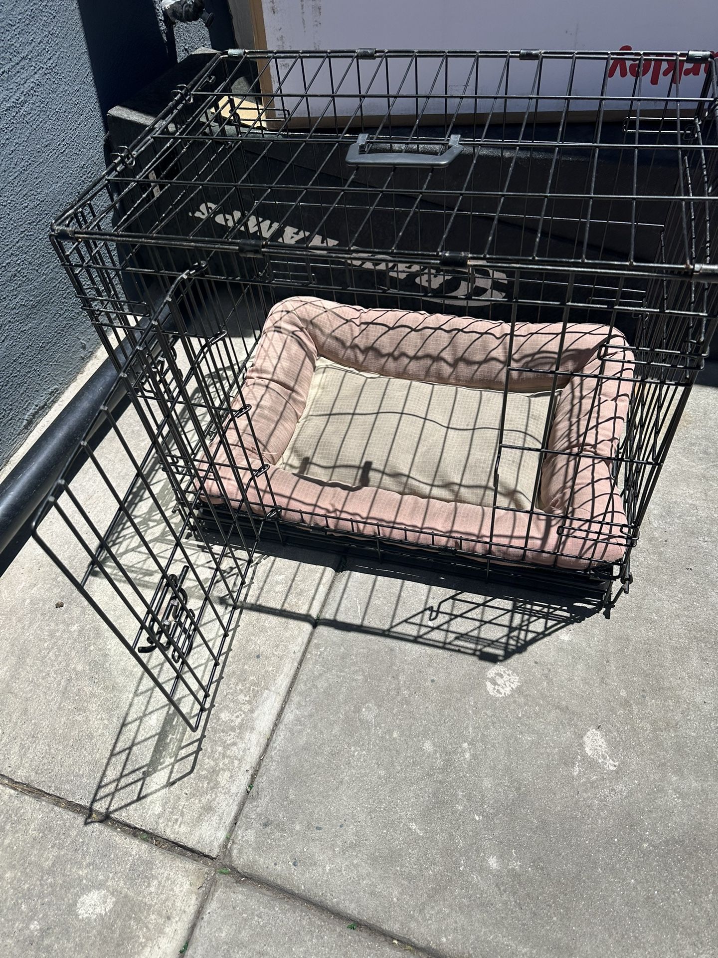 Small Dog Creat With Bed