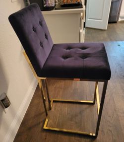 Velvet bar chairs - set of 4