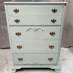 Vintage Blue Serenity  Chalk Painted Dresser 