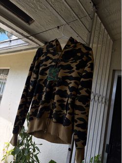 Yellow Bape "1st Camo Shark" Full-Zip Hoodie – Size M