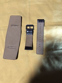 Genuine leather watch band 22mm