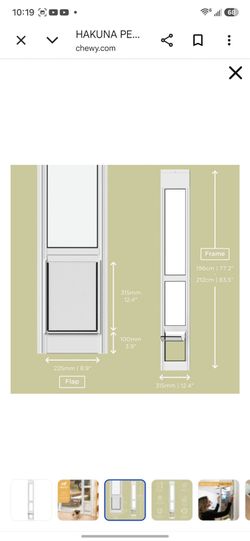 Glass sliding door to a dog entrance