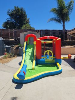 Inflatable Kid Bounce House Castle, optional pool area w/ Blower