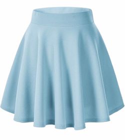 Urban CoCo Women's Basic Versatile Stretchy Flared Casual Mini Skater Skirt