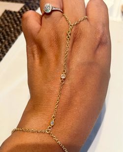 Gold plated hand chain