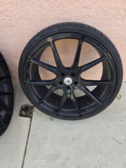 22 Inch Black Asanti Rims Staggered.. 114.3 Bolt Pattern