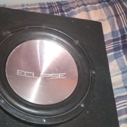 10 Inch Dual Voice Coil Eclipse Sub In A Carpeted Box