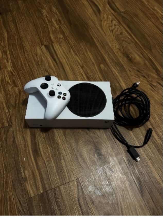 Xbox Series S with two controllers