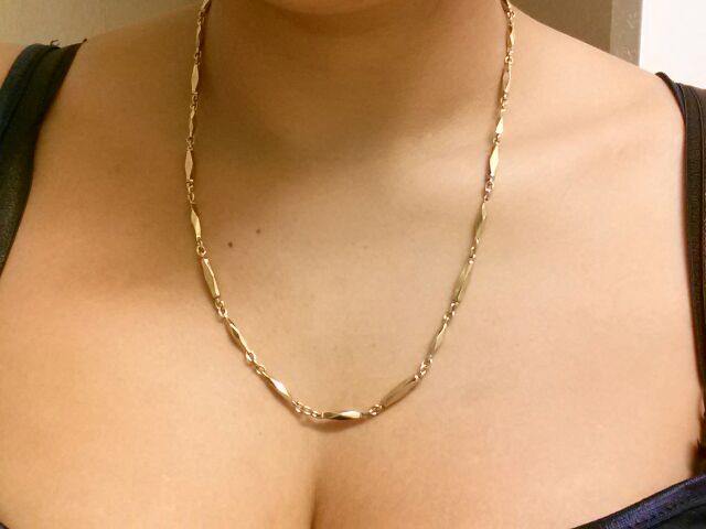 Nikken magnetic 24 k gold necklace