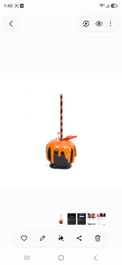 Halloween Sweet Treat Faux Candy Apple – Orange