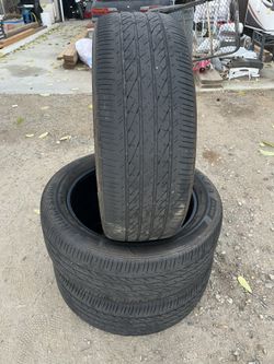 3 USED TIRES 215/55R18 BRIDGESTONE