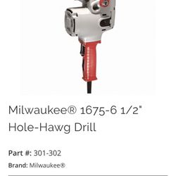 Milwaukee Hole Haugh Drill 