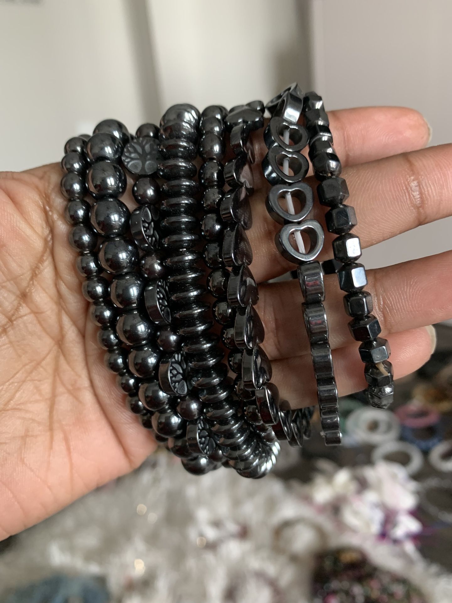 Natural hematite bracelets