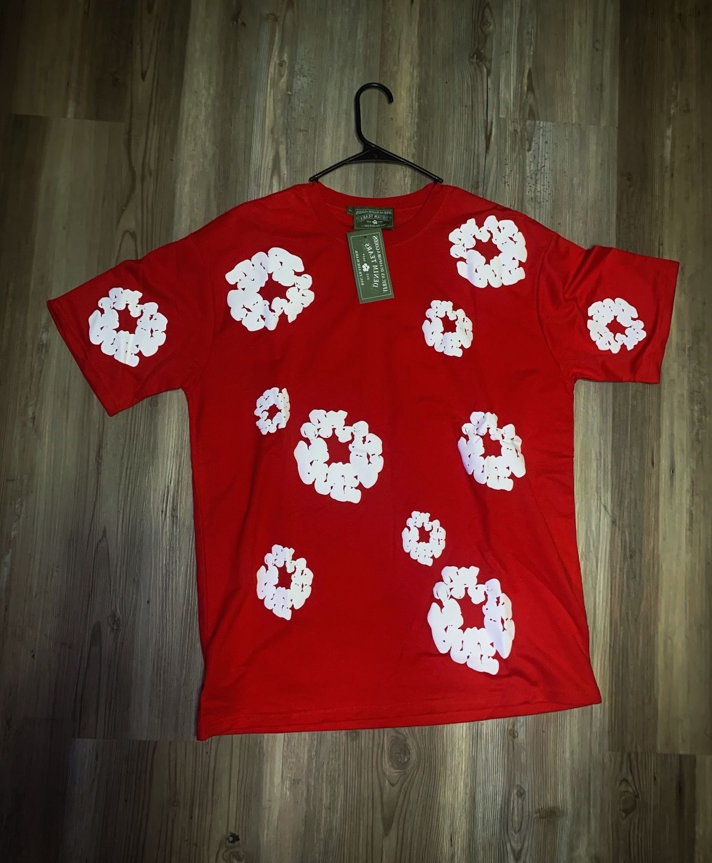 Red Denim Tear Shirt