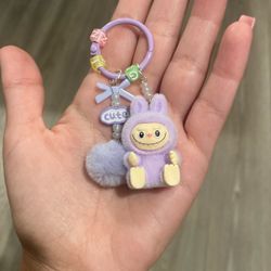 Cute Labubu Keychain Monsters, Purple Color