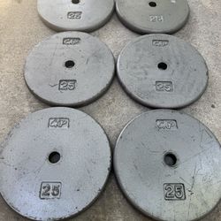 3 Pairs Of 25 Pound CAP Standard Weights