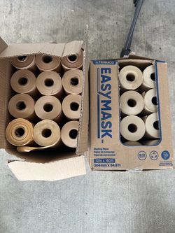 TRIMACO Easy Mask 24 Rolls - 12in x 180ft Brown Masking Paper - 2 Boxes