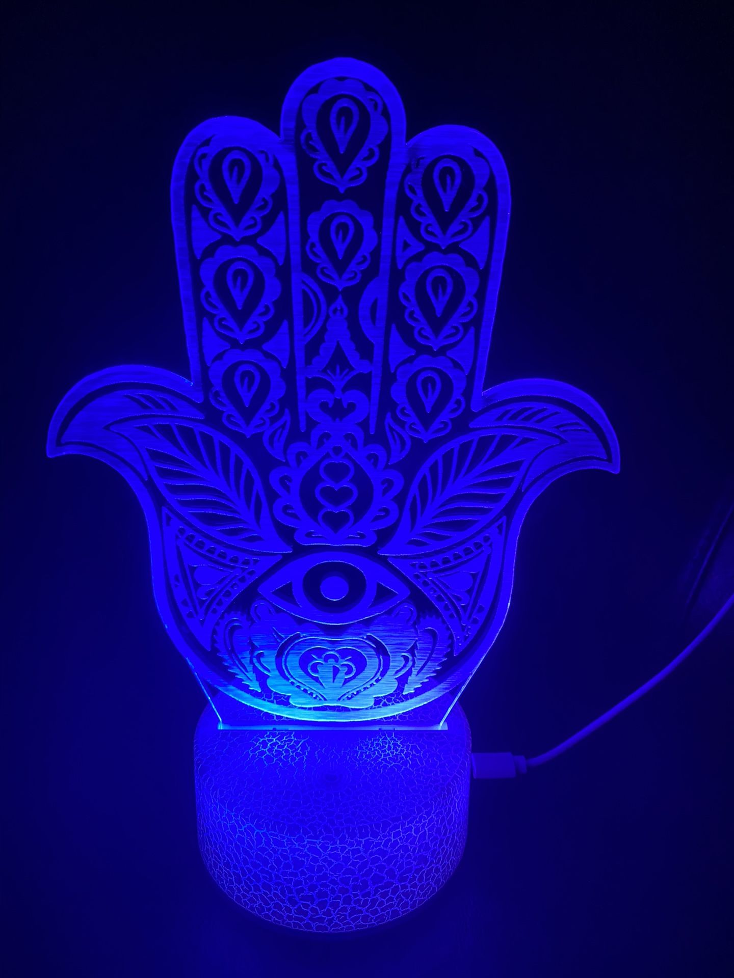 Beautiful Hamsa Hand Evil Eye 🧿 Custom 3d Lamps