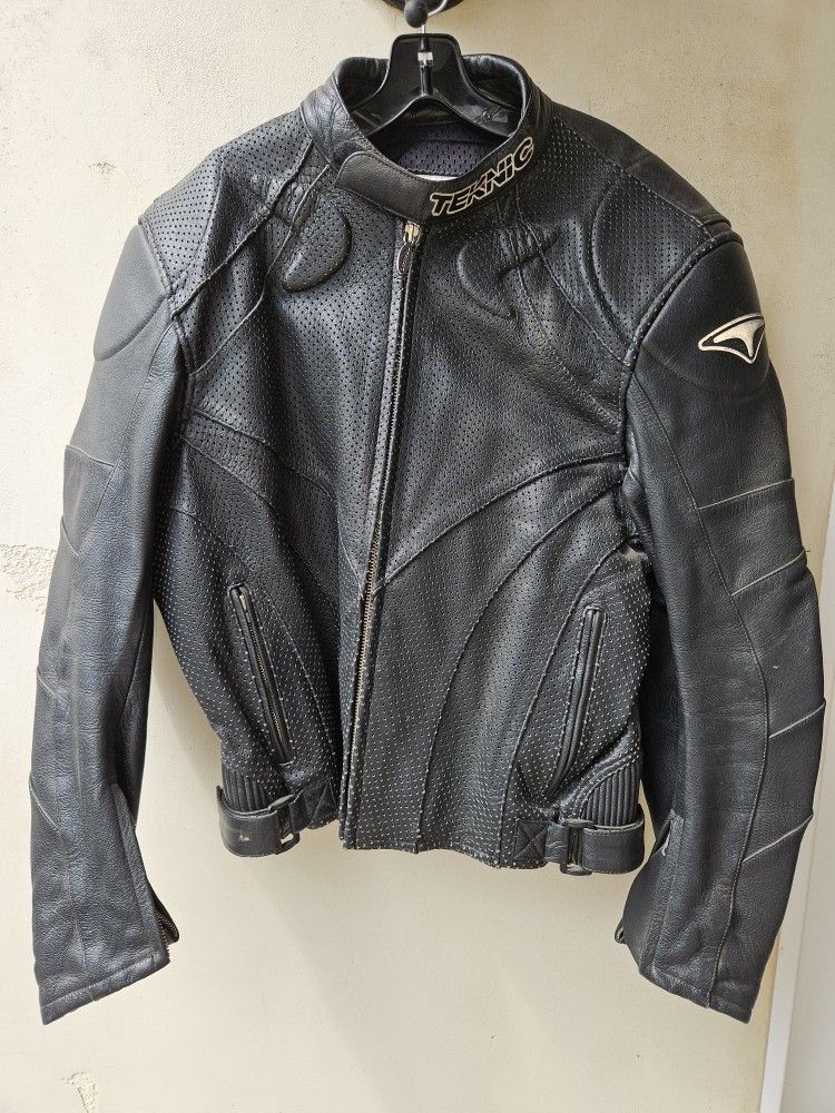 Teknic Leather Motor Cycle Jacket, Boots, Pants And Coms