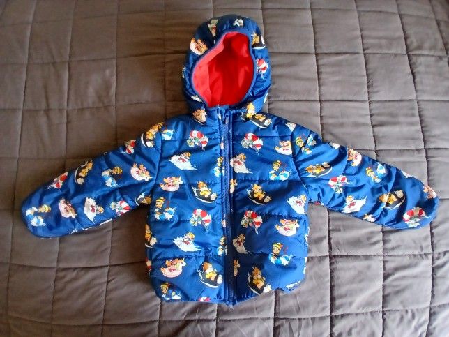 4T Unisex Toddler Reversible Fleece Lined Paw Patrol Puffer Coat Set