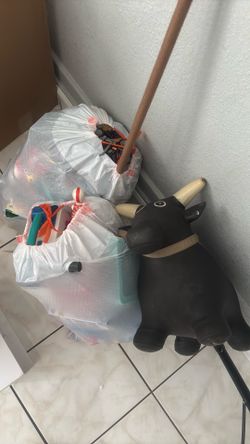 Bag full of toys and books