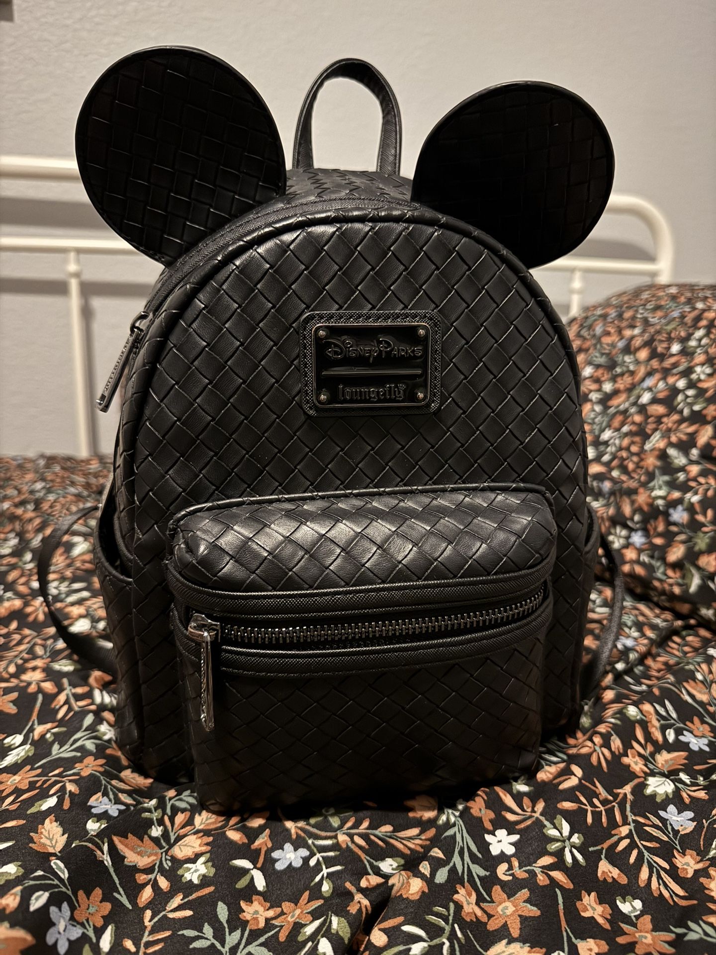 Disney Loungefly Black Woven Backpack