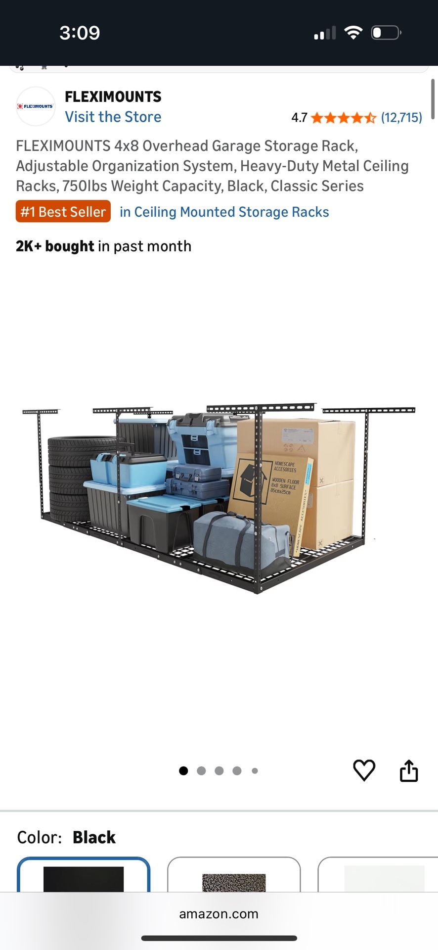 Brand New Fleximount Overhead Ceiling Storage Rack 