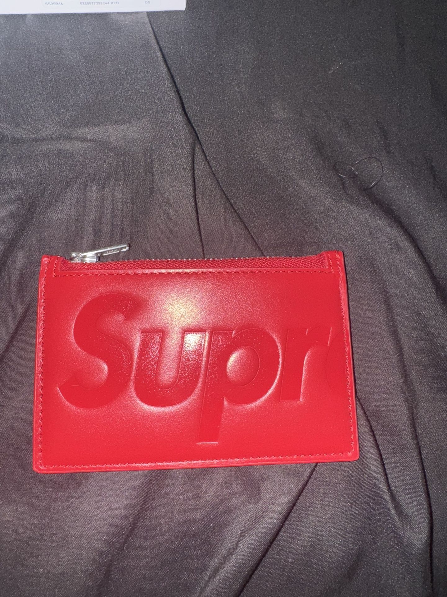 Supreme Leather Card Holder Zip Up