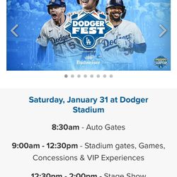 4 Dodgersfest Tickets 