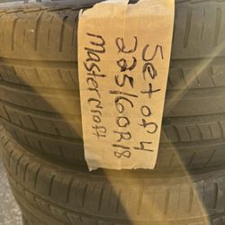 Set of 4 tires 225/60r18 mastercraft stratus as $125