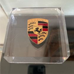 Authentic Porsche 944 Emblem Mounted On Lucite Can Be Removed Easily