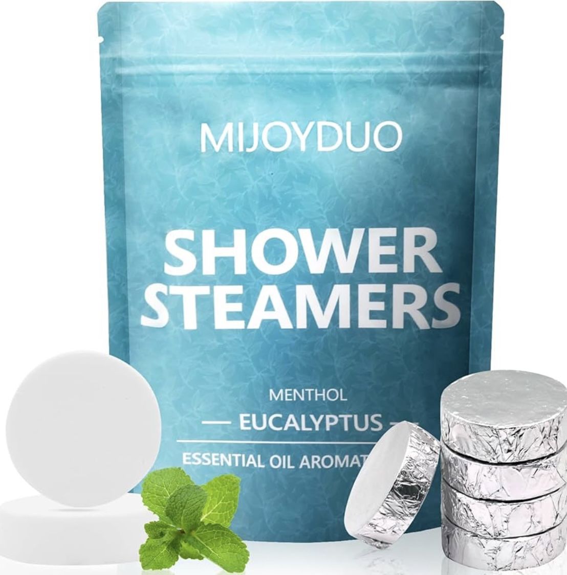 Shower Steamers, Eucalyptus & Mint with Natural Essential Oils, Spa Shower Tablets, Gift for Women-15 pack