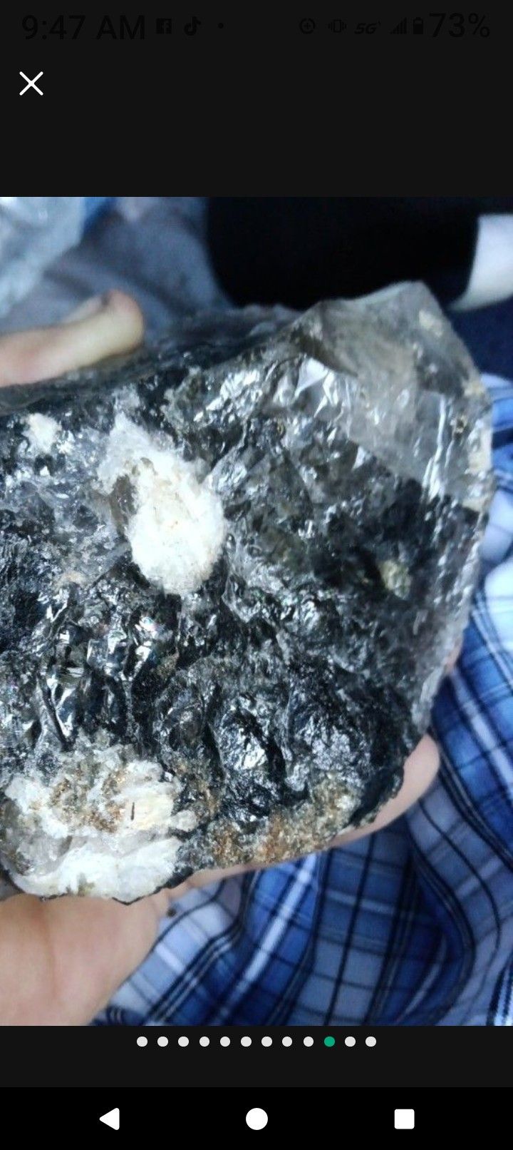 Black Tourmaline Clear and Rose Crystal Quartz Geod RARE GEMStone Raw 3.2 Lb