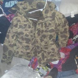 Remington Duck Hunting Jacket W Hood And Shell Holders In Pockets