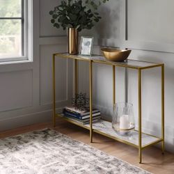 Threshold Faux Marble and Gold Console Table