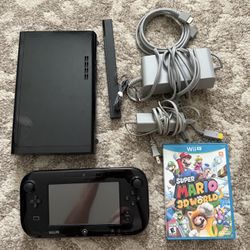 Nintendo Wii U Console Black With Super Mario 3d World
